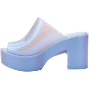 imageMelissa Mule Heel Collection  Fashion Sandal for Women  Iridescent Comfortable Mule Style  HighShine Upper with Bubblegum Scent  Chic and SophisticatedMule Hype  Pearly Blue