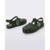 imageMelissa Possession Jelly Sandal for Women  The Original Jelly Shoe Fishermans Sandal with Adjustable Strap and Side BuckleGreen Flocked