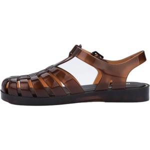 imageMelissa Possession Jelly Sandal for Women  The Original Jelly Shoe Fishermans Sandal with Adjustable Strap and Side BuckleClear Brown