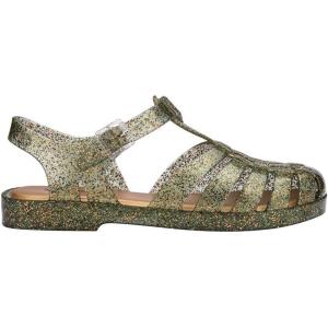 imageMelissa Possession Jelly Sandal for Women  The Original Jelly Shoe Fishermans Sandal with Adjustable Strap and Side BuckleGlitter ClearBeige