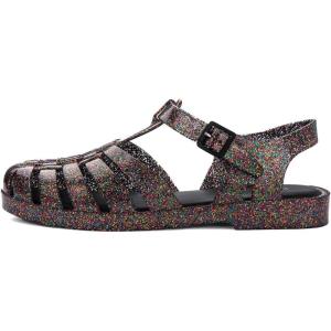imageMelissa Possession Jelly Sandal for Women  The Original Jelly Shoe Fishermans Sandal with Adjustable Strap and Side BuckleMixed Glitter Glass