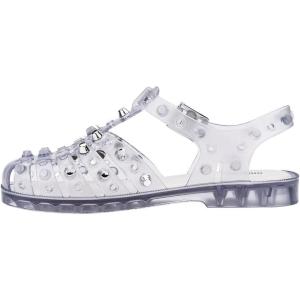 imageMelissa Possession Jelly Sandal for Women  The Original Jelly Shoe Fishermans Sandal with Adjustable Strap and Side BuckleStuds  ClearSilver