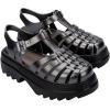 imageMelissa Possession Platform II Jelly Sandals for Women  Classic FishermanStyle Chunky Platform with Adjustable Ankle Strap Lightweight EVA Sole and NonSlip TractionBlackSilver