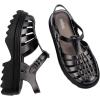 imageMelissa Possession Platform II Jelly Sandals for Women  Classic FishermanStyle Chunky Platform with Adjustable Ankle Strap Lightweight EVA Sole and NonSlip TractionBlackSilver