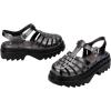imageMelissa Possession Platform II Jelly Sandals for Women  Classic FishermanStyle Chunky Platform with Adjustable Ankle Strap Lightweight EVA Sole and NonSlip TractionBlackSilver