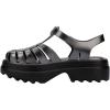 imageMelissa Possession Platform II Jelly Sandals for Women  Classic FishermanStyle Chunky Platform with Adjustable Ankle Strap Lightweight EVA Sole and NonSlip TractionBlackSilver
