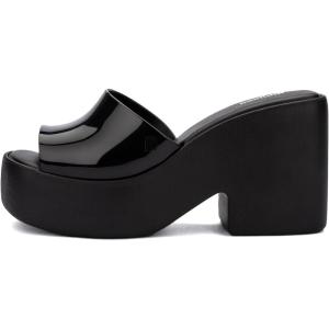 imageMelissa Posh SlipOn Platform Jelly Heels for WomenBlack