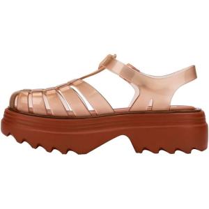 imageMelissa Possession Platform II Jelly Sandals for Women  Classic FishermanStyle Chunky Platform with Adjustable Ankle Strap Lightweight EVA Sole and NonSlip TractionTransparent Brown