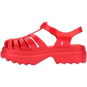 imageMelissa Possession Platform II Jelly Sandals for Women  Classic FishermanStyle Chunky Platform with Adjustable Ankle Strap Lightweight EVA Sole and NonSlip TractionRed