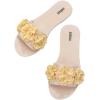 imageMelissa Babe Springtime Slides for Women  Feminine ampamp Trendy Jelly Slides with Flower Applique Dressy Summer Sandals for Women Adult Jellies Womens Jelly Shoes Slip On SandalsBeige