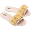 imageMelissa Babe Springtime Slides for Women  Feminine ampamp Trendy Jelly Slides with Flower Applique Dressy Summer Sandals for Women Adult Jellies Womens Jelly Shoes Slip On SandalsBeige