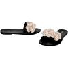 imageMelissa Babe Springtime Slides for Women  Feminine ampamp Trendy Jelly Slides with Flower Applique Dressy Summer Sandals for Women Adult Jellies Womens Jelly Shoes Slip On SandalsBlackBeige