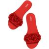 imageMelissa Babe Springtime Slides for Women  Feminine ampamp Trendy Jelly Slides with Flower Applique Dressy Summer Sandals for Women Adult Jellies Womens Jelly Shoes Slip On SandalsRedRed