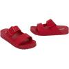 imageMelissa Cozy Connection Slide  Womens Fashion Sandals with Snakeskin Textural Pattern Adjustable Buckle  Lightweight EVA Lug Sole  Stylish and Comfortable SlidesRed