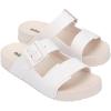imageMelissa Cozy Connection Slide  Womens Fashion Sandals with Snakeskin Textural Pattern Adjustable Buckle  Lightweight EVA Lug Sole  Stylish and Comfortable SlidesBeigeWhite