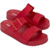imageMelissa Cozy Connection Slide  Womens Fashion Sandals with Snakeskin Textural Pattern Adjustable Buckle  Lightweight EVA Lug Sole  Stylish and Comfortable SlidesRed