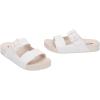 imageMelissa Cozy Connection Slide  Womens Fashion Sandals with Snakeskin Textural Pattern Adjustable Buckle  Lightweight EVA Lug Sole  Stylish and Comfortable SlidesBeigeWhite