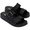 imageMelissa Cozy Connection Slide  Womens Fashion Sandals with Snakeskin Textural Pattern Adjustable Buckle  Lightweight EVA Lug Sole  Stylish and Comfortable SlidesBlack