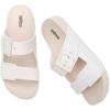 imageMelissa Cozy Connection Slide  Womens Fashion Sandals with Snakeskin Textural Pattern Adjustable Buckle  Lightweight EVA Lug Sole  Stylish and Comfortable SlidesBeigeWhite