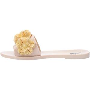 imageMelissa Babe Springtime Slides for Women  Feminine ampamp Trendy Jelly Slides with Flower Applique Dressy Summer Sandals for Women Adult Jellies Womens Jelly Shoes Slip On SandalsBeige
