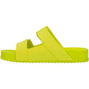 imageMelissa Cozy Connection Slide  Womens Fashion Sandals with Snakeskin Textural Pattern Adjustable Buckle  Lightweight EVA Lug Sole  Stylish and Comfortable SlidesGreen
