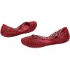 imageMelissa Campana Papel Flats for Women  Comfortable Stylish ampamp Flexible SlideOn ClosedToe Jelly Flat Shoes with Hollow Interwoven Cut Out DesignMetal Red