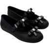 imageMelissa Soft Ballerina Collection  Seasonless Flats for Women  Classic Ballet Style with Adjustable Strap  LightasAir PVC Construction  Soft Foam Insole  Bubblegum ScentBow  Black