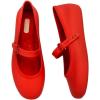 imageMelissa Soft Ballerina Collection  Seasonless Flats for Women  Classic Ballet Style with Adjustable Strap  LightasAir PVC Construction  Soft Foam Insole  Bubblegum ScentRed