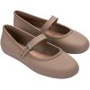 imageMelissa Soft Ballerina Collection  Seasonless Flats for Women  Classic Ballet Style with Adjustable Strap  LightasAir PVC Construction  Soft Foam Insole  Bubblegum ScentBeige