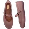imageMelissa Soft Ballerina Collection  Seasonless Flats for Women  Classic Ballet Style with Adjustable Strap  LightasAir PVC Construction  Soft Foam Insole  Bubblegum ScentClear Brown