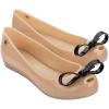 imageMelissa Ultragirl Bow II Flat  Versatile SlipOn Design  Stylish Flats for Women  Sweet Bow Detail  Comfy Fit  PVC ampamp Metal Upper  Laminated Insole  Bubblegum Scent  Dressy FlatsBeigeBlack