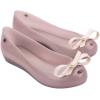 imageMelissa Ultragirl Bow II Flat  Versatile SlipOn Design  Stylish Flats for Women  Sweet Bow Detail  Comfy Fit  PVC ampamp Metal Upper  Laminated Insole  Bubblegum Scent  Dressy FlatsBeige