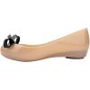 imageMelissa Ultragirl Bow II Flat  Versatile SlipOn Design  Stylish Flats for Women  Sweet Bow Detail  Comfy Fit  PVC ampamp Metal Upper  Laminated Insole  Bubblegum Scent  Dressy FlatsBeigeBlack