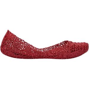 imageMelissa Campana Papel Flats for Women  Comfortable Stylish ampamp Flexible SlideOn ClosedToe Jelly Flat Shoes with Hollow Interwoven Cut Out DesignMetal Red
