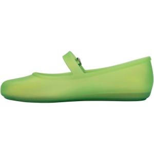 imageMelissa Soft Ballerina Collection  Seasonless Flats for Women  Classic Ballet Style with Adjustable Strap  LightasAir PVC Construction  Soft Foam Insole  Bubblegum ScentGreenBeige