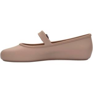 imageMelissa Soft Ballerina Collection  Seasonless Flats for Women  Classic Ballet Style with Adjustable Strap  LightasAir PVC Construction  Soft Foam Insole  Bubblegum ScentBeige