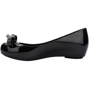 imageMelissa Ultragirl Bow II Flat  Versatile SlipOn Design  Stylish Flats for Women  Sweet Bow Detail  Comfy Fit  PVC ampamp Metal Upper  Laminated Insole  Bubblegum Scent  Dressy FlatsBlack
