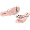 imageMelissa Harmonic Eclipse Womens Fashion Sandals  Dressy Flip Flops with Metallic Bow  Lightweight PVC Flexible Design  Summer Sandals for Women Flat ampamp FlexiblePink