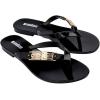 imageMelissa Harmonic M Chic FlipFlops  Metallic Detail  Elegant Melflex Design  Comfortable Thong Sandals for Women  Summer Sandals for FashionForward StyleBlack