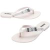 imageMelissa Harmonic M Chic FlipFlops  Metallic Detail  Elegant Melflex Design  Comfortable Thong Sandals for Women  Summer Sandals for FashionForward StyleWhite