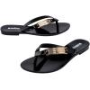 imageMelissa Harmonic M Chic FlipFlops  Metallic Detail  Elegant Melflex Design  Comfortable Thong Sandals for Women  Summer Sandals for FashionForward StyleBlack
