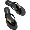 imageMelissa Harmonic M Chic FlipFlops  Metallic Detail  Elegant Melflex Design  Comfortable Thong Sandals for Women  Summer Sandals for FashionForward StyleBlack