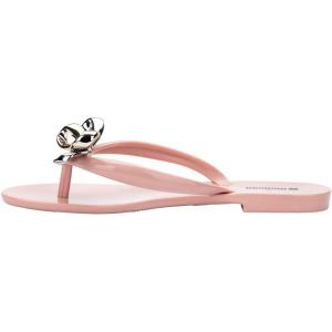 imageMelissa Harmonic Eclipse Womens Fashion Sandals  Dressy Flip Flops with Metallic Bow  Lightweight PVC Flexible Design  Summer Sandals for Women Flat ampamp FlexiblePink