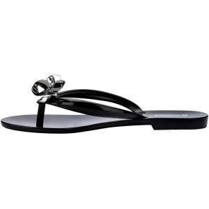 imageMelissa Harmonic Eclipse Womens Fashion Sandals  Dressy Flip Flops with Metallic Bow  Lightweight PVC Flexible Design  Summer Sandals for Women Flat ampamp FlexibleBlack