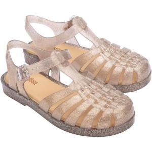 image:imageMelissa Possession Jelly Sandals for Women  The Original Jelly Shoes Fishermans Sandals with Adjustable Strap and Side BuckleBeige Silver Glitter