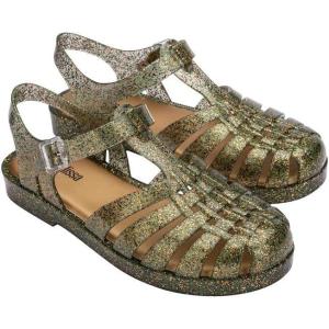 image:imageMelissa Possession Jelly Sandals for Women  The Original Jelly Shoes Fishermans Sandals with Adjustable Strap and Side BuckleGlitter ClearBeige