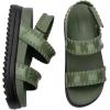 image:imageMelissa Dune Platform SandalsBlackGreen