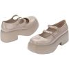 image:imageMelissa Farah Platform Shoes for Women Jelly Closed Toe with BuckleBeige