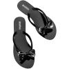 image:imageMelissa Harmonic Eclipse Womens Fashion Sandals  Dressy Flip Flops with Metallic Bow  Lightweight PVC Flexible Design  Summer Sandals for Women Flat amp FlexibleBlack