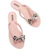 image:imageMelissa Harmonic Eclipse Womens Fashion Sandals  Dressy Flip Flops with Metallic Bow  Lightweight PVC Flexible Design  Summer Sandals for Women Flat amp FlexiblePink